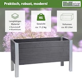thumbnail of Hochbeet 98 x 40 x 59 cm 100 Liter Holzoptik robust witterungsbeständig grau