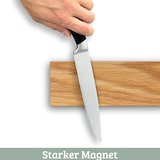 thumbnail of DELUKE® Magnetleiste Messer aus Eichenholz KYLO [STARKER MAGNET] - 40cm Breite | Messerhalter magnetisch Holz Küchenmesser Organizer