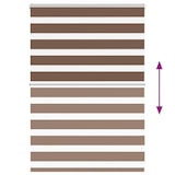 thumbnail of vidaXL Doppelrollo Braun 95x100 cm Stoffbreite 90,9 cm Polyester