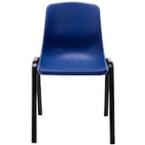 thumbnail of Décoshop26 -Set mit 4 stapelbaren Besucherwartezimmerstühlen aus blauem Kunststoff und Metall 10_0003205