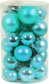 thumbnail of 30tlg. Christbaumkugeln / Weihnachtskugeln petrol Ø 4/5/6/7cm