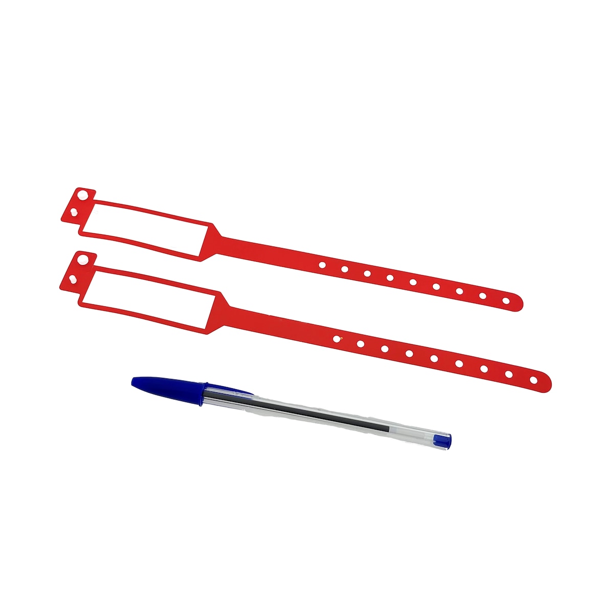 CombiCraft Kunststof Beschrijfbare Polsbandjes Rood - 100 stuks