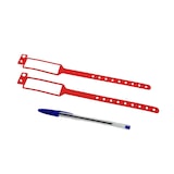 thumbnail of CombiCraft Kunststof Beschrijfbare Polsbandjes Rood - 100 stuks