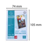 thumbnail of EXACOMPTA Segnaposto da tavolo per formato A7 verticale, cod. 87058HD in PMMA (acrilico) trasparente, resistente ai raggi UV. Confezione da 10 pz.