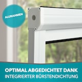 thumbnail of Fliegengitter Insektenschutz Fenster Rollo Alurahmen Bausatz Insektenschutzrollo,Farbe:weiß (RAL9010),Größe (Breite x Höhe):160 x 160 cm