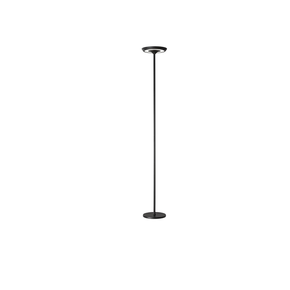 Balance - Luminária de chão LED 25W, 3000K, 180 cm de altura, 2376 lúmens, com interruptor liga/desliga e regulador de intensidade, preta - Perenz