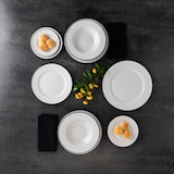 thumbnail of Bidasoa Glacial Filo Set 6 Platos Llanos Porcelana 27Cm