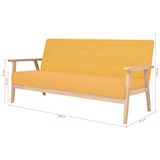 thumbnail of vidaXL 3-Sitzer Sofa Stoff Gelb