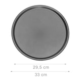 thumbnail of Relaxdays rundes Pizzablech, Backblech 4er Set, Backset aus beschichtetem Carbonstahl, Pizza & Flammkuchen, 33cm Ø, grau