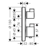 thumbnail of Hansgrohe Thermostatarmatur Ecostat Chrom Unterputz