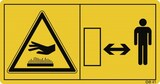 thumbnail of Genügend Abstand von heißen Flächen halten, Folie, 68x35 mm, 10 Stück/Bogen