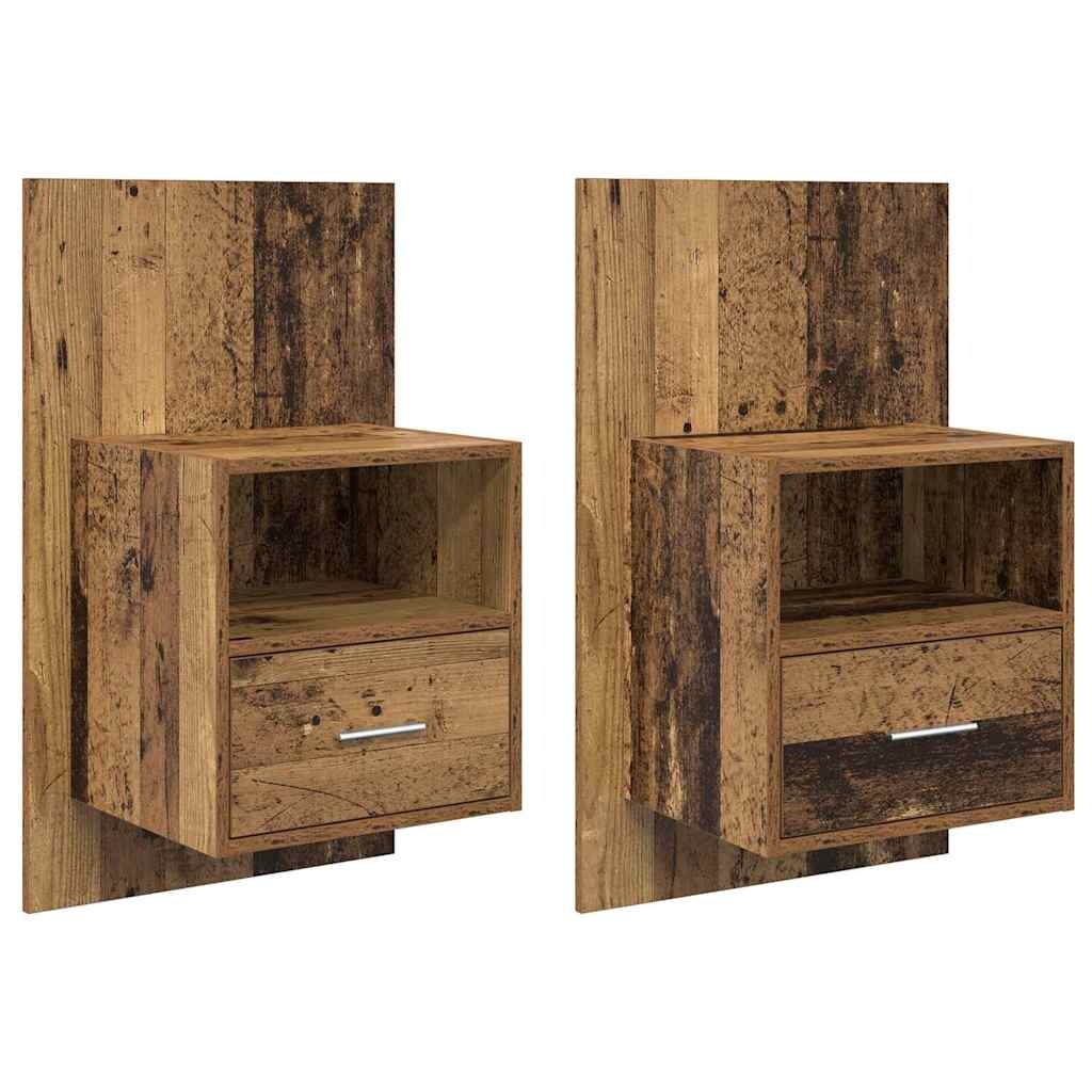Cabinet de chevet 2 pcs Bois ancien 50 x 32.5 x 80cm Modèle Tendance Pure
