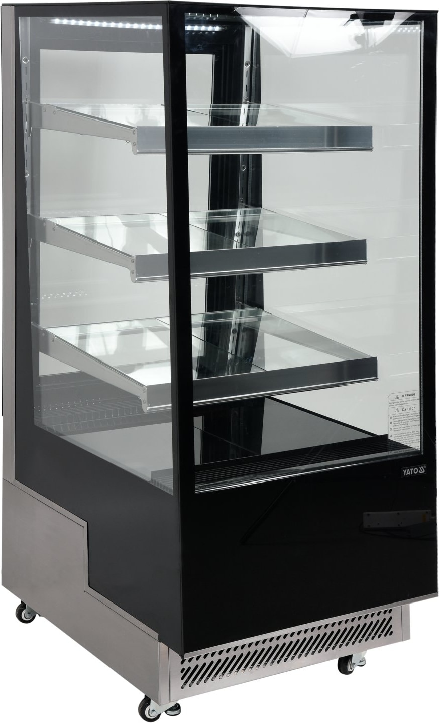 Kühlvitrine, -0 ~ +12 ˚C, 450W, 350L, 65x80x144cm mit LED-Beleuchtung