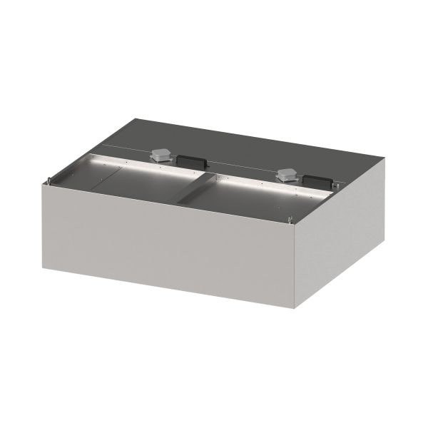 Stalgast Induktions-Wandhaube "Expert Line", 3200x1300x450 mm,  Kastenform mit LC2 Typ A Zyklonen-/Labyrinthfilter