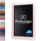 thumbnail of Wetterfeste Outdoor Kreidetafel mit Holzrahmen / Zartrosa 55x105cm