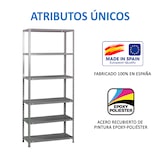 thumbnail of SimonRack Metallregal mit Schrauben 2000x900x500 mm, 6 Böden, 100 kg Biegepunkt, Grau - Comfort