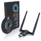 thumbnail of Aplic WLAN-Stick, WIFI Dongle USB 3.0, 1200 MBit/s Dual Band 2,4 + 5 Ghz externe Antennen