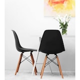 thumbnail of JULIETTE set di 2 sedie moderne con gambe in legno colore Nero