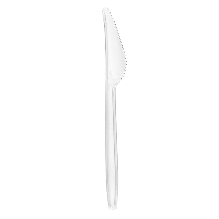 MONOUSO - Coltello Riutilizzabile PS Trasparente 17,2cm (50 Pezzi)