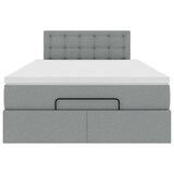 thumbnail of vidaXL Ottoman-Bett mit Matratze Hellgrau 120x200 cm Stoff