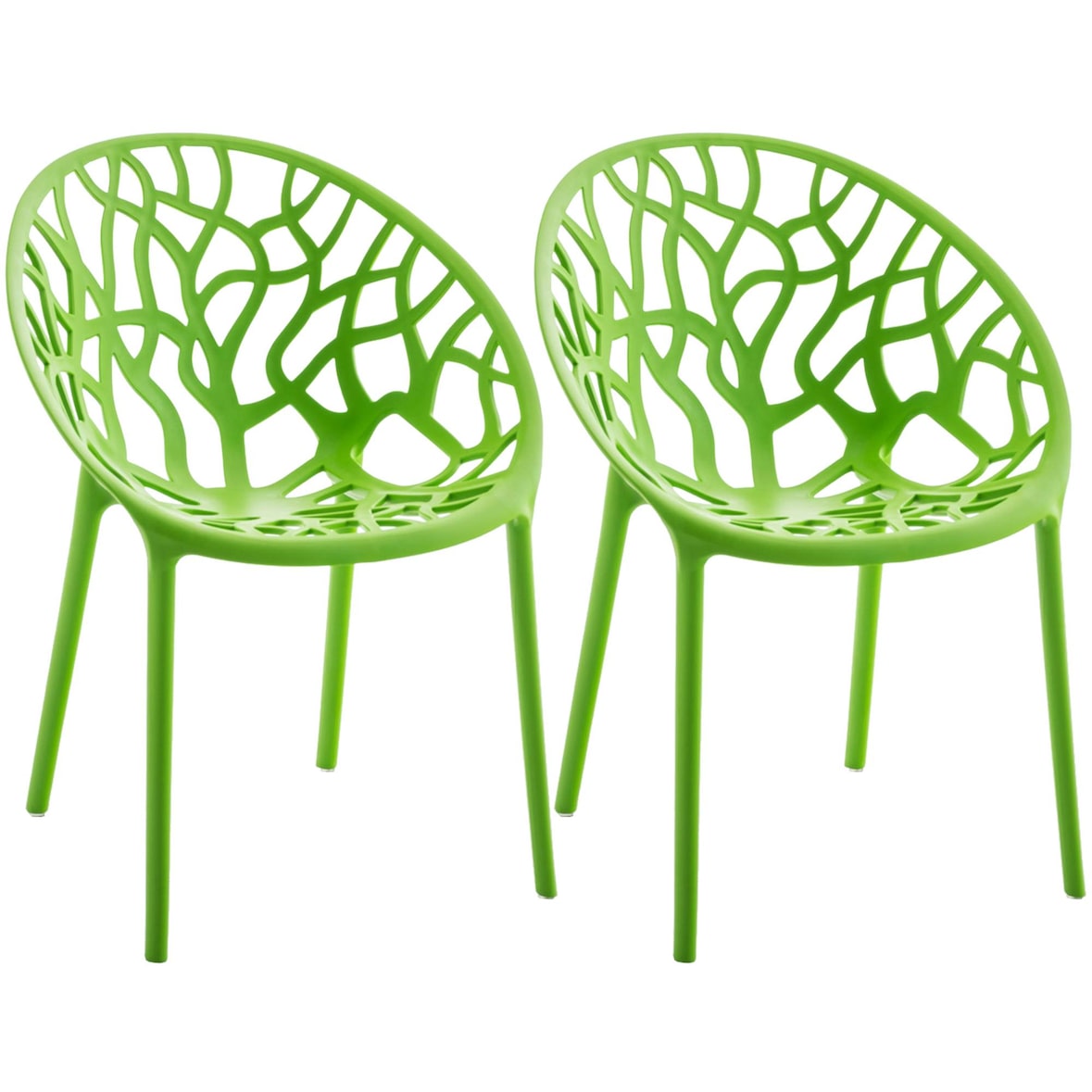 CLP 2 delige set tuinstoelen Hope Kunststof HBT: 80x59x60 cm groen