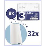 thumbnail of Küchentücher, 32 Rollen á 64 Blatt, 3-lagige Küchenrollen, 100% Zellstoff, saugstarkes Küchenpapier