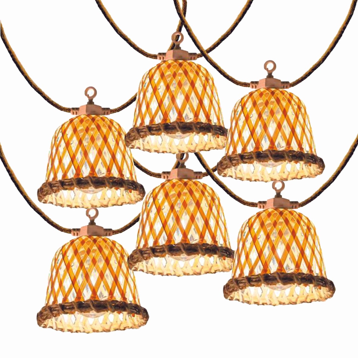 Lumisky MALY 20 LED 13M Solar-Lichterkette Bambus Beige