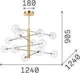 thumbnail of Equinoxe SP12, Chrom-Pendelleuchte, Ideal Lux