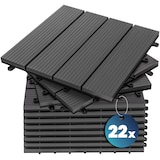 thumbnail of Casaria WPC Fliesen 22x Klassik Anthrazit