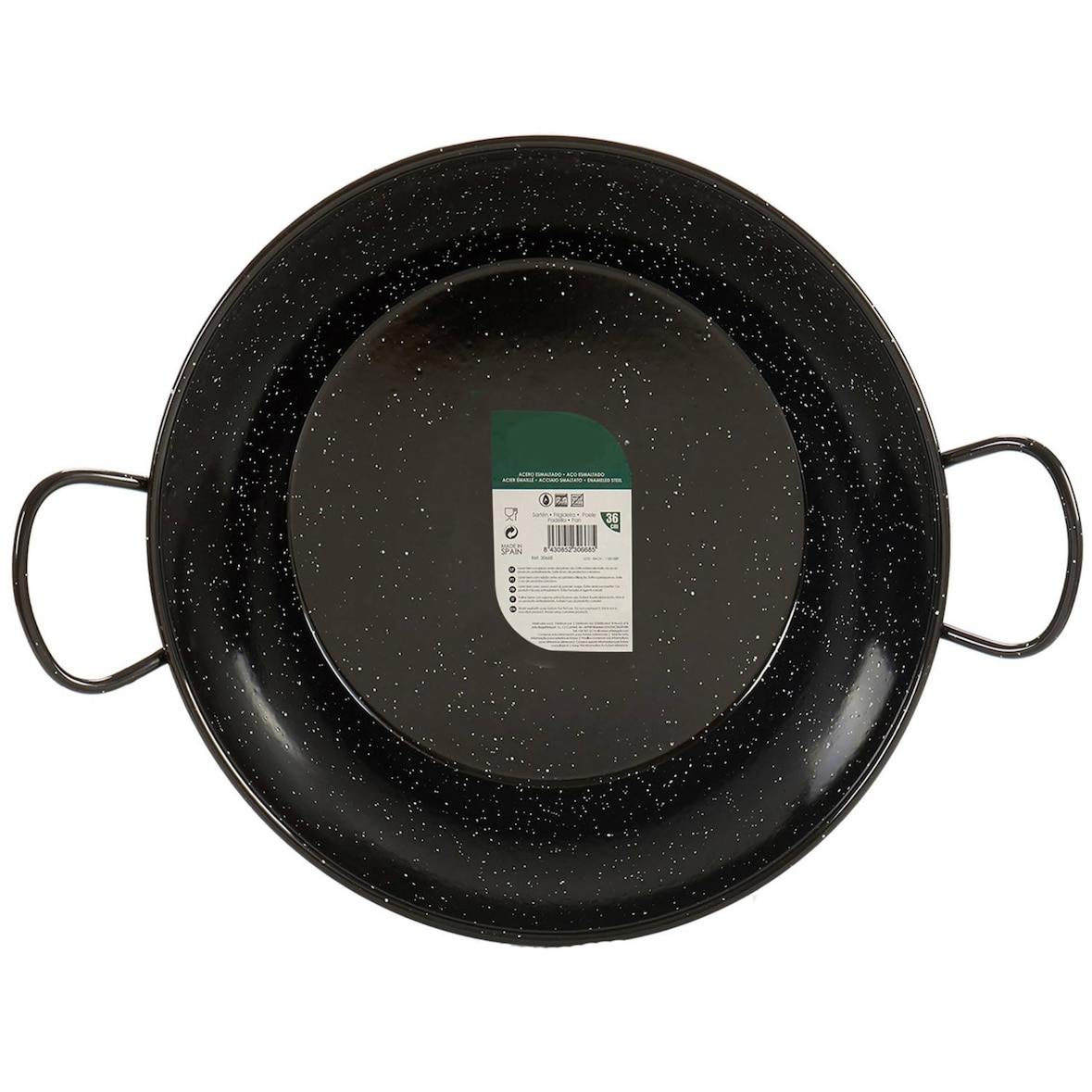 San Ignacio LA DEHESA - Geëmailleerde Honda Paella pan met handvatten 45 cm