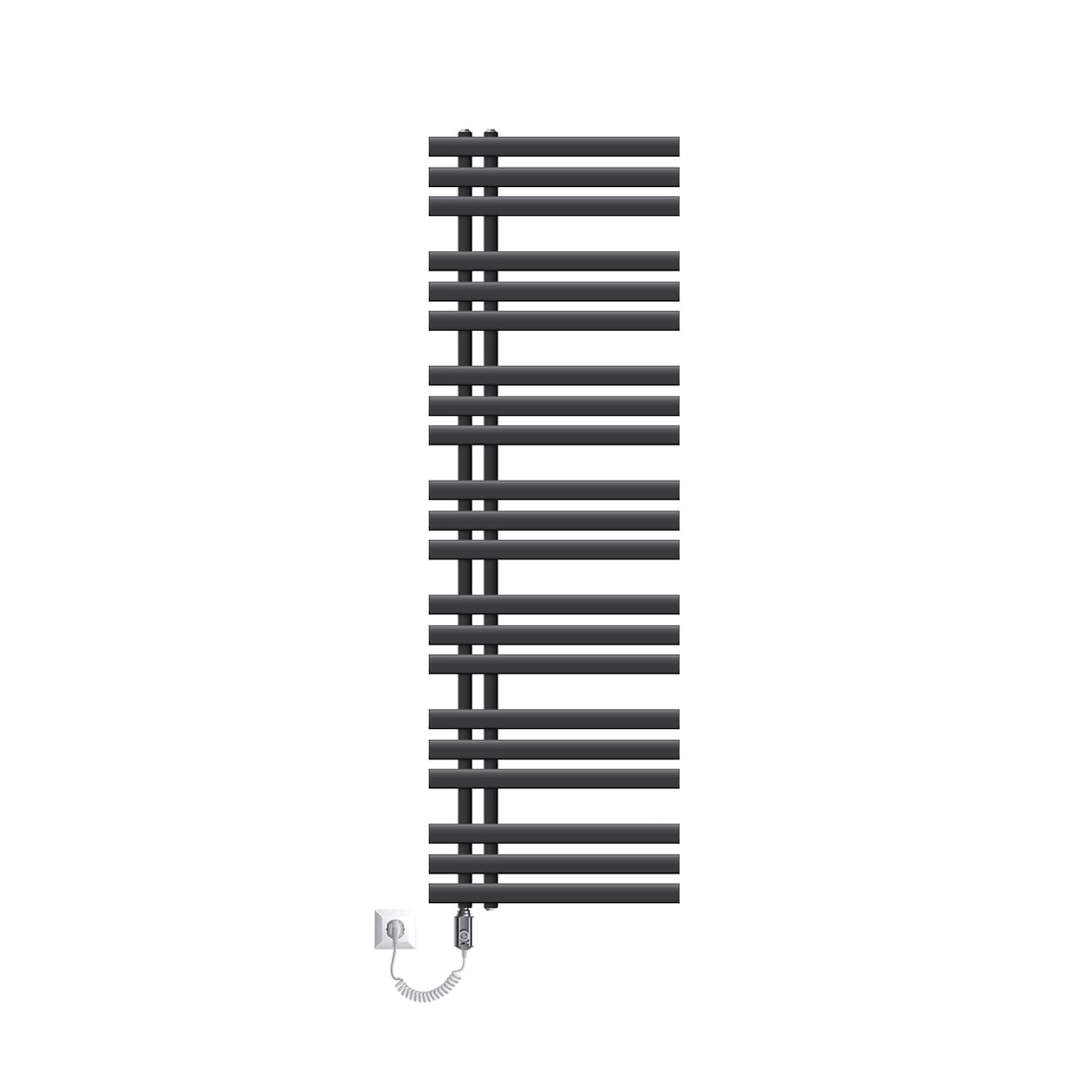 ECD Germany Elektrischer Badheizkörper Iron EM 500x1600 mm Anthrazit | 900W Designheizkörper Paneelheizkörper