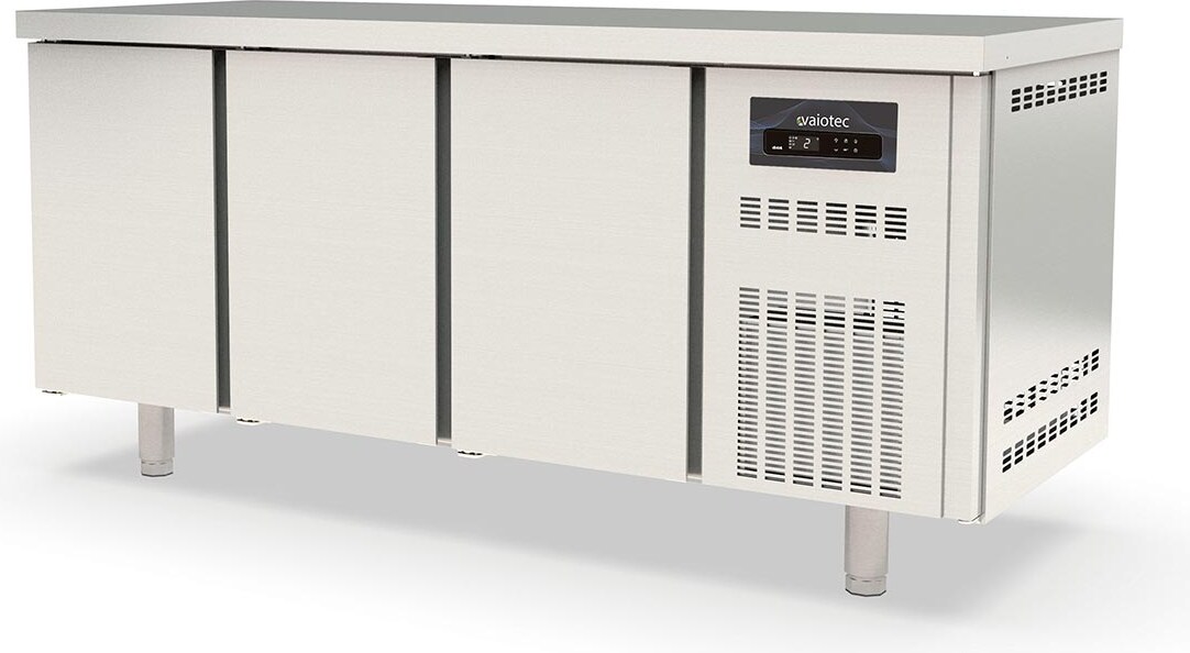 vaiotec TOPLINE 700 Tiefkühltisch, 3 Türen für GN 1/1, 450 Liter, Umluftkühlung, BTH 1795 x 700 x 900 mm