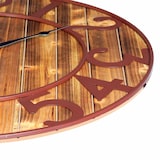 thumbnail of Wanduhr Vintage aus schwarzem/dunklem Holz Ø80 cm O91