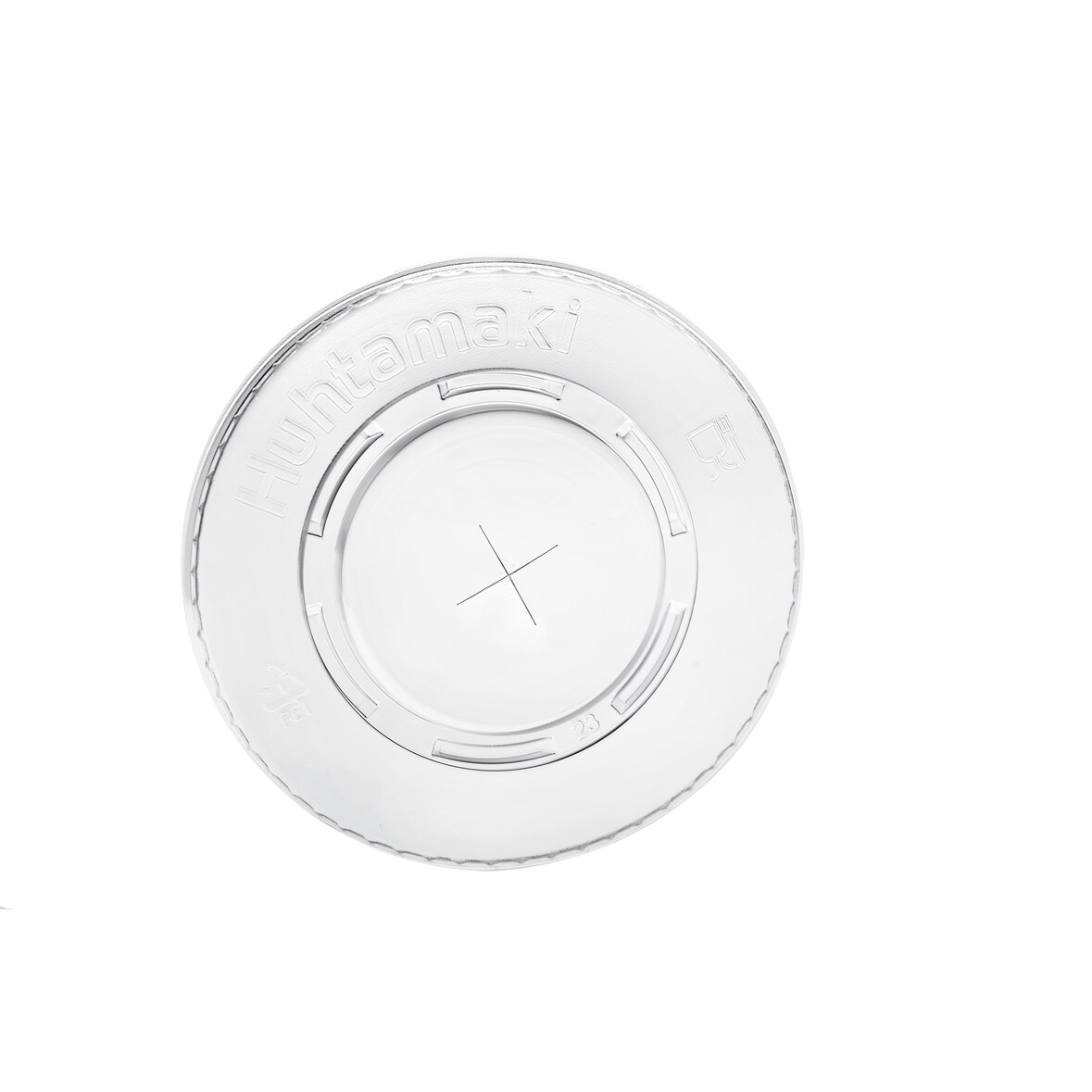 RPET-Flachdeckel mit Kreuzschlitz für Becher Ø 9,5 cm Karton (2.000 Stück)