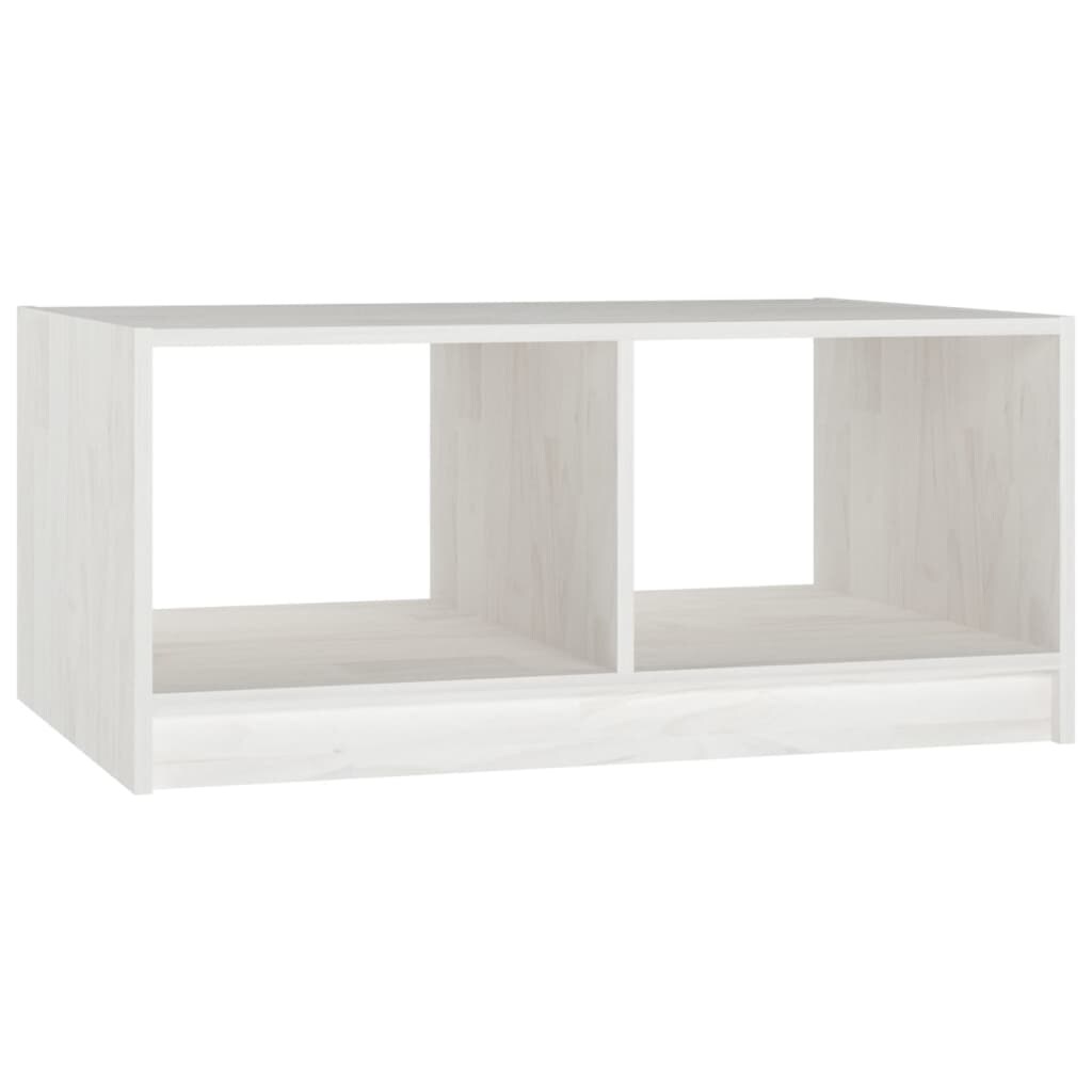 vidaXL Couchtisch Weiß 75x50x33,5 cm Massivholz Kiefer