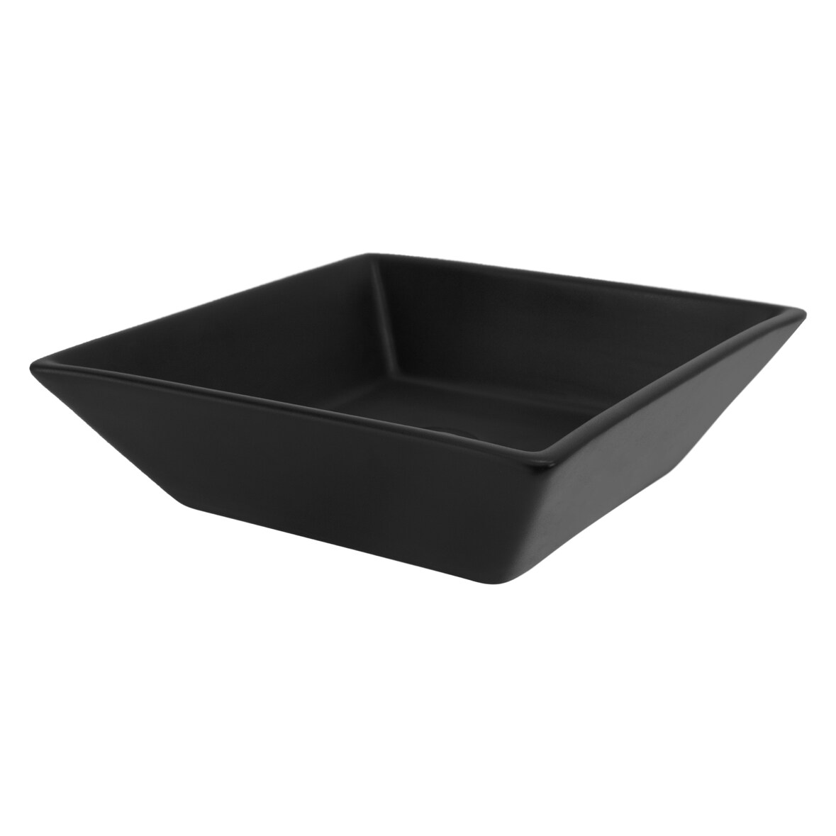 ML-Design Aufsatzwaschbecken Keramik Schwarz matt 41 × 41 × 12 cm, quadratisch – modernes Waschbecken für Bad / Gäste-WC