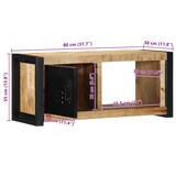 thumbnail of vidaXL TV-Schrank 80x30x35 cm Raues Massivholz Mango