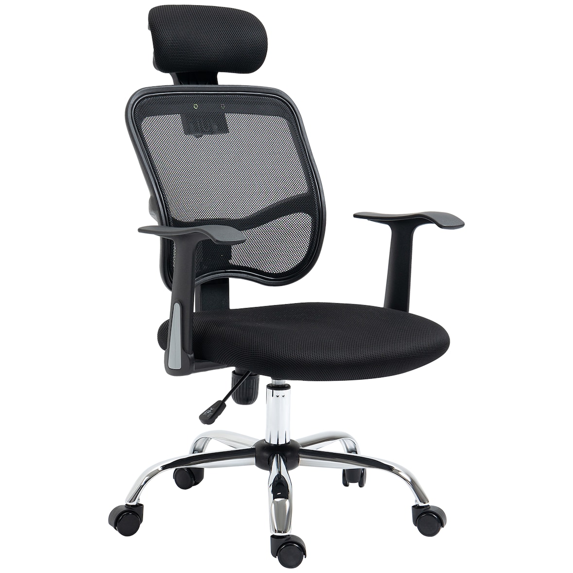 Vinsetto Sedia da Ufficio Ergonomica e Regolabile con Poggiatesta Nero