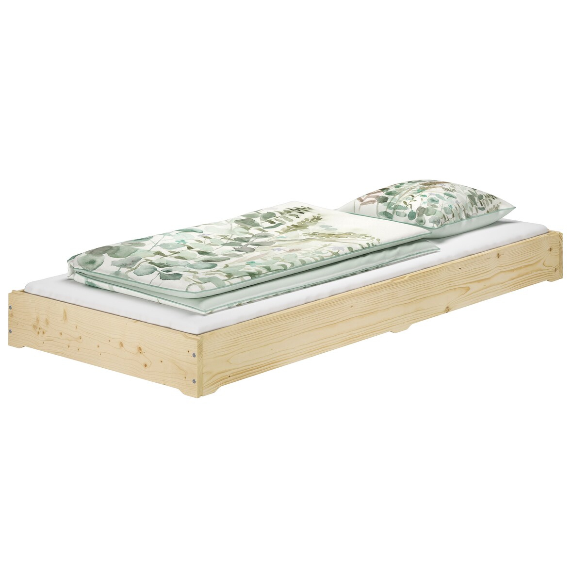 Funktionsbett Bettrahmen Fichte 80x200 Gästebett Bodenbett mit wählbarem Zubehör V-60.69-08 ohne Zubehör