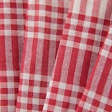 thumbnail of 5er Set Geschirrhandtuch aus 100 % Baumwolle, kariert, rot-weiß, 50/70 cm