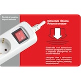 thumbnail of Regleta Enchufe con 3 Tomas con Interruptor, Blanco, 3 Enchufes, Cable de 1,5 Metros, Protección Infantil, Toma Tierra, con protección sobretensiones