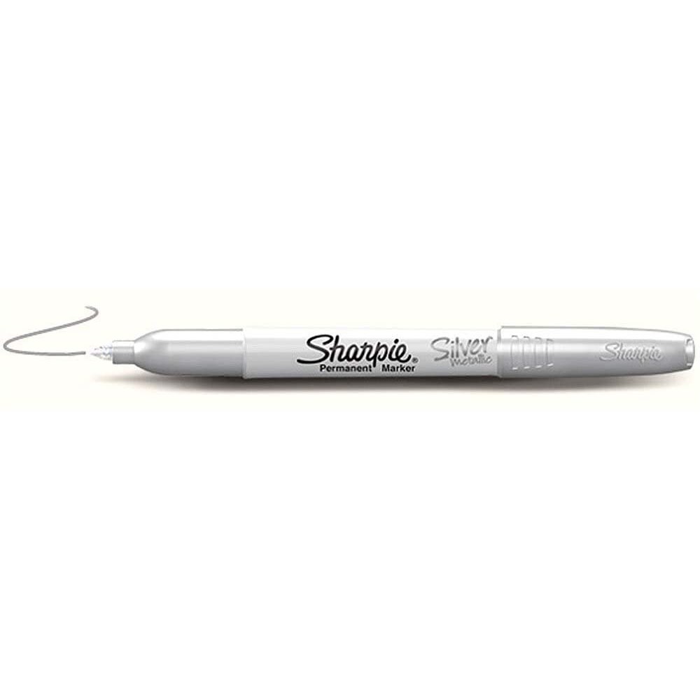 12x Sharpie 1891063 Permanent-Marker FINE Metallic silber