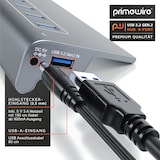 thumbnail of Primewire 8 Port USB 3.2 Gen.1 Port Hub - 8 x USB 3.2 Gen1, Davon 1x USB Ladeport smart Charge - 8 Port Verteiler mit Netzteil - Alugehäuse - für PC