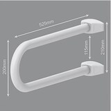 thumbnail of Maniglia di sicurezza fissa per disabili in alluminio colore bianco