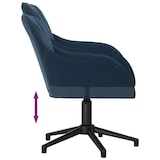 thumbnail of vidaXL Bürostuhl Drehbar Blau Samt