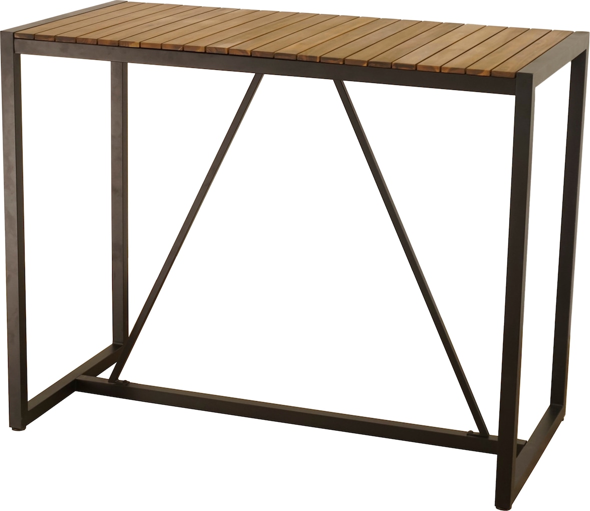 METRO PROFESSIONAL Gastro Bartisch Modano, Akazienholz/Stahl, 140 x 70 cm, rechteckig, braun/schwarz