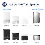 thumbnail of Tork Xpress kosteneffectieve multivouw handdoeken wit H2, universele kwaliteit, 2-laags, 100% gerecyclede vezels, 21 × 226 doeken, 150290
