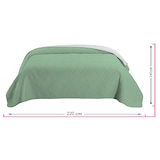 thumbnail of Tagesdecke 220x240 OEKO-TEX - grün hellgrau Microfaser-Bezug wattiert gesteppt Wende-Design XXL Sofa Couch Bett Bettüberwurf
