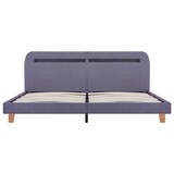 thumbnail of vidaXL Bettgestell mit LED Hellgrau Stoff 160x200 cm