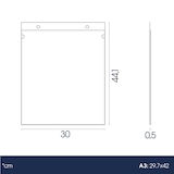 thumbnail of Danieli Store | Soporte para cartel de pared en metacrilato con agujeros para ser fijado | Expositor para avisos de pared | (3 Unidades A3 Vertical)